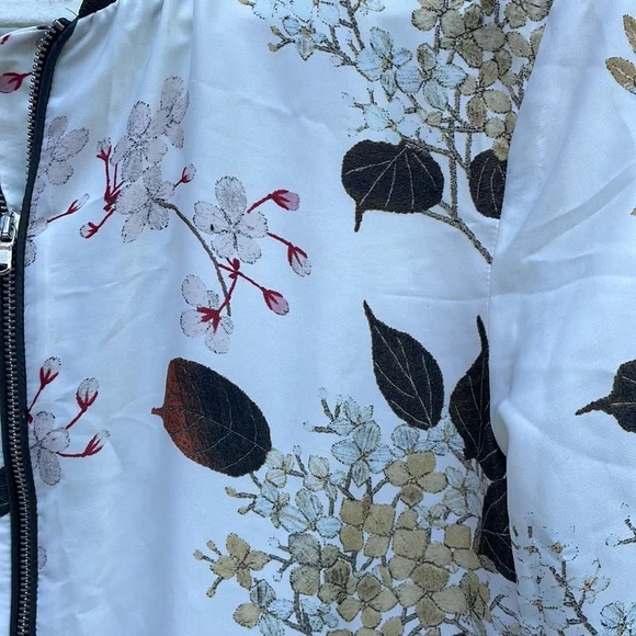 ZARA TRF Outerwear Floral Bomber Jacket Size M - Picture 4 of 12